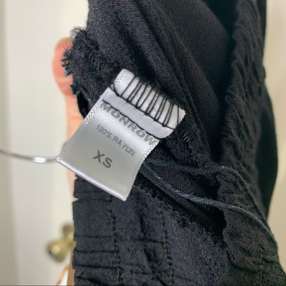 NEW Monrow Crepe Skinny Jogger Pants in Black XS - Picture 4 of 8